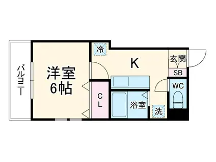 サン・ガーデン(1K/1階)の間取り写真