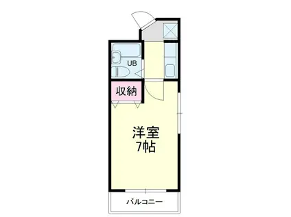 フォーラム和地山(1K/3階)の間取り写真