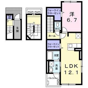 ジュネス笹原(1LDK/3階)の間取り写真