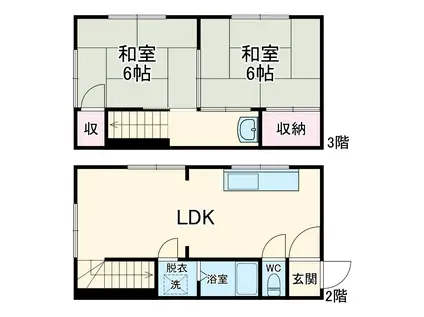 ホメリーマンション(2LDK/2階)の間取り写真