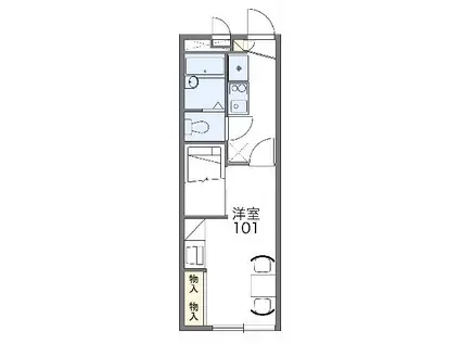 レオパレスDANDE LION(1K/1階)の間取り写真
