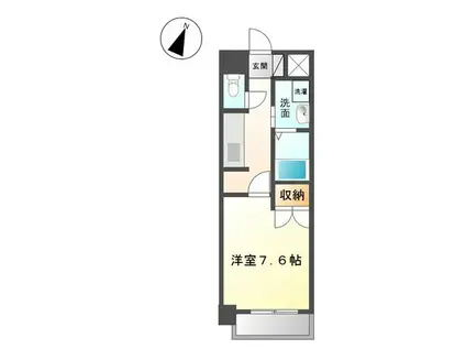 メゾンドガスパール名駅(1K/5階)の間取り写真