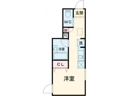 ラフィネ芦花公園B(ワンルーム/1階)の間取り写真