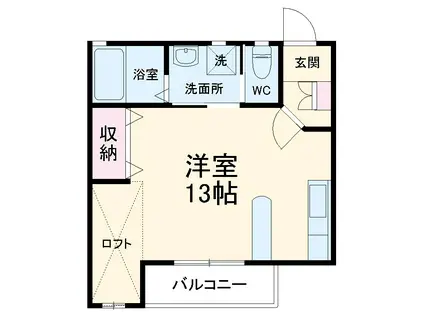 ヴィラピーノ(1K/1階)の間取り写真