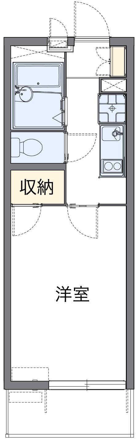 レオパレスフィエスタY102(1K/2階)の間取り写真