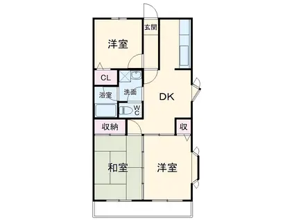 パル・メゾンYGM(3DK/4階)の間取り写真