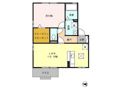 コンフォール Ⅰ(1LDK/1階)の間取り写真