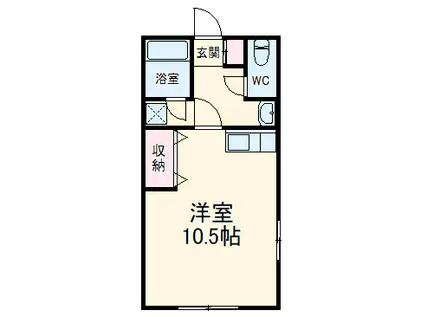 瀬尾ハイツ(ワンルーム/2階)の間取り写真