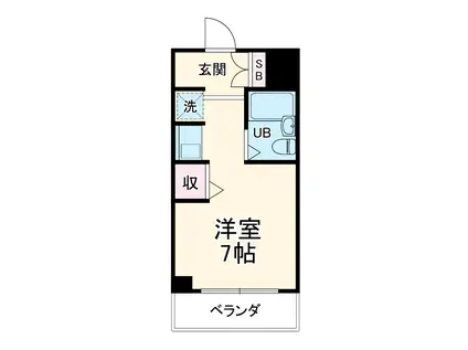 サンマールかしわ台(ワンルーム/3階)の間取り写真