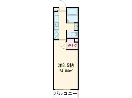 ヴェルドミール玉川学園Ⅱ(1K/1階)の間取り写真