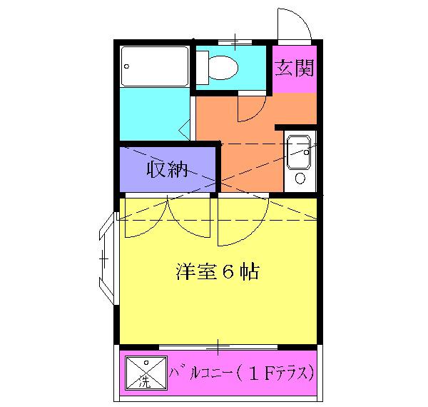 サンワード小泉NO.11(1K/2階)の間取り写真