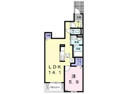 フォースクウェア(2LDK/3階)の間取り写真