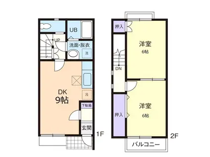 WOON ELF(2DK)の間取り写真