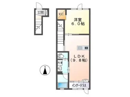 アイ スピリット(1LDK/2階)の間取り写真