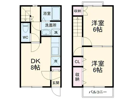 Wealthy秦野(2DK)の間取り写真
