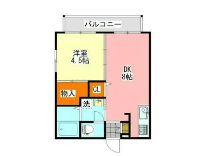 アーバン千葉寺(1LDK/2階)の間取り写真