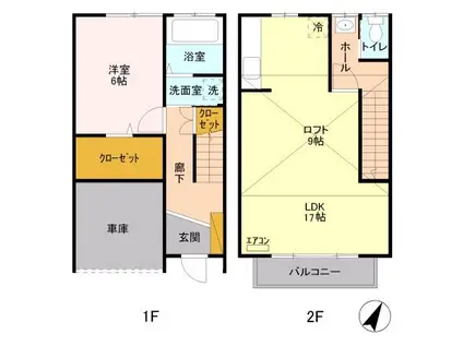 フェニックス霞(1LDK)の間取り写真