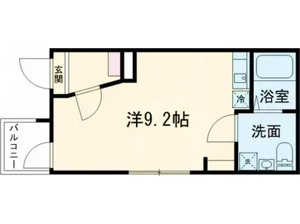 BIGFOREST(ワンルーム/2階)の間取り写真