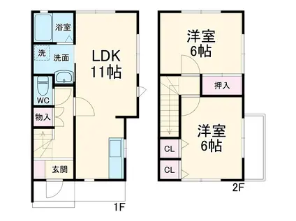 テラス・モデラート A(2LDK)の間取り写真
