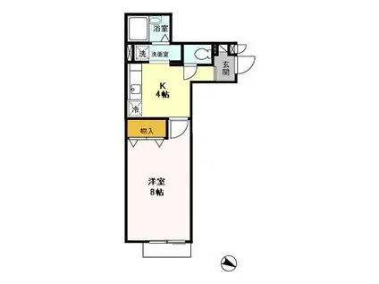 セータ サクラーレ(1K/2階)の間取り写真