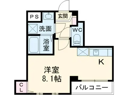 IBIS(ワンルーム/3階)の間取り写真