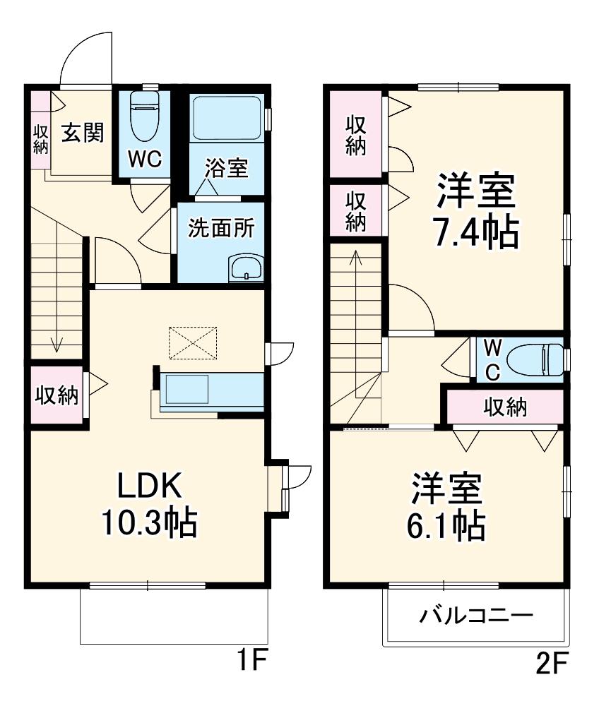 フォレストビレッジイースト(2LDK)の間取り写真