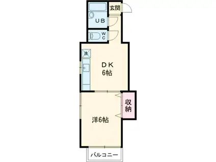 サンヒルズ(1DK/1階)の間取り写真