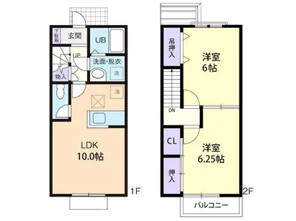 Canon(2LDK)の間取り写真