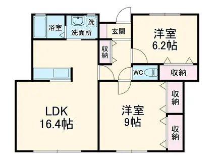 ブルーム(2LDK)の間取り写真