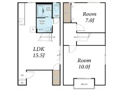 フェリーチェハウス町田(2LDK)の間取り写真