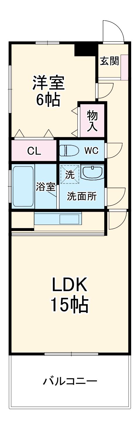 サンクレール(1LDK/2階)の間取り写真