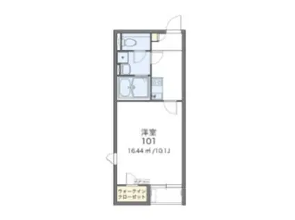 レオネクストグラース(1K/1階)の間取り写真