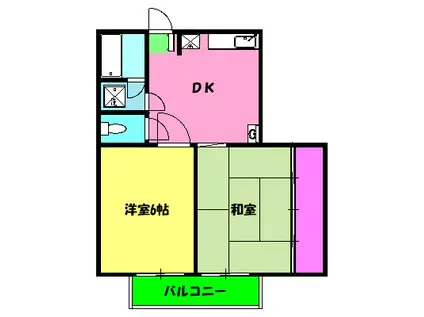 メゾンドイノウエ(2DK/3階)の間取り写真