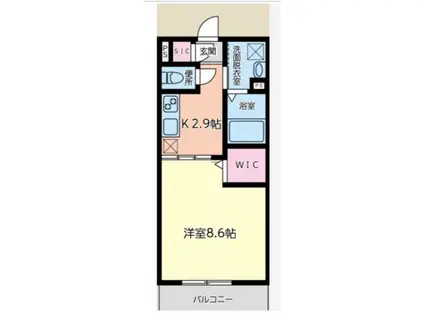 ラシャンス北栄(1K/3階)の間取り写真