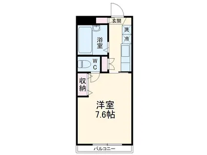 ノースヒルタック(1K/3階)の間取り写真