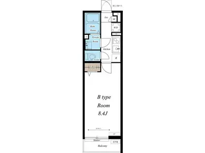 リブリ・東千葉(1K/3階)の間取り写真