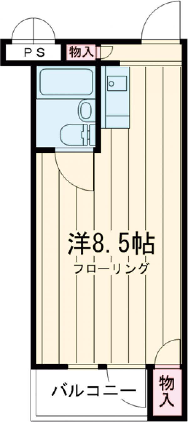 ラフォーレ中野(ワンルーム/2階)の間取り写真