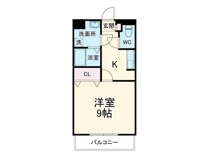 スプリングス赤坂Ⅰ(1K/1階)の間取り写真