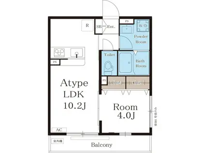 リブリ・スカイ アロマ(1LDK/3階)の間取り写真