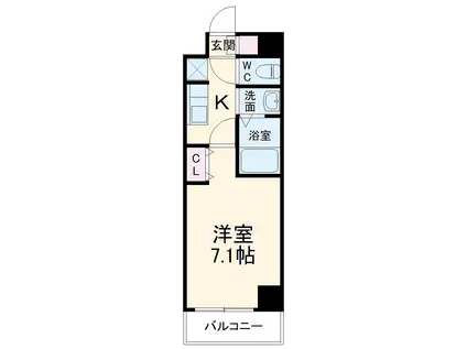 IS常盤(1K/8階)の間取り写真