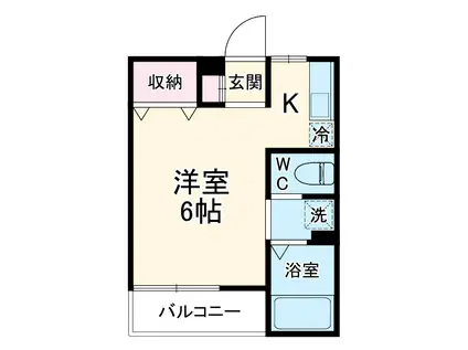 さくらハイツ新津(ワンルーム/1階)の間取り写真