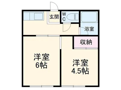 高橋アパート(2K/2階)の間取り写真