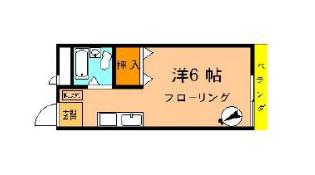 アーバン村井(ワンルーム/2階)の間取り写真