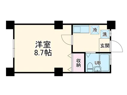 新田第1ビル(1K/3階)の間取り写真