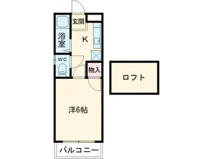 エトワール井上Ⅱ(1K/1階)の間取り写真