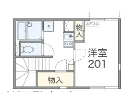 レオネクストグレンジ藤塚Ⅰ(1K/2階)の間取り写真