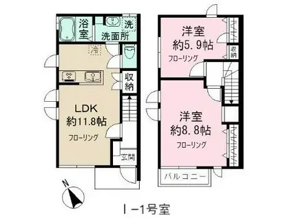 lieu clair(リュークレール)(2LDK)の間取り写真