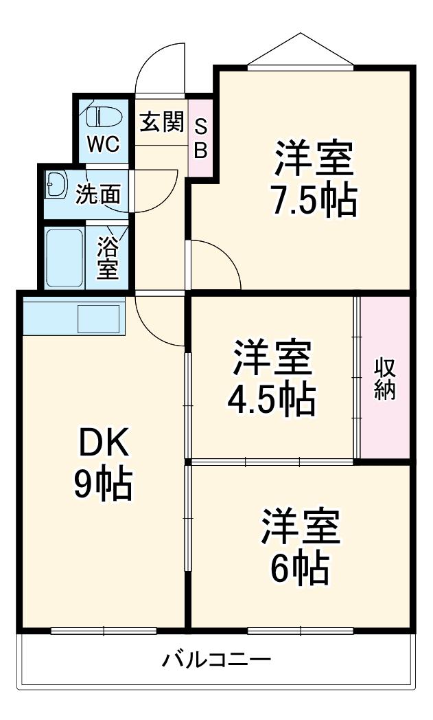 エル・コンフォール(2LDK/2階)の間取り写真