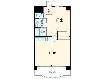 クレール・トヨダ(1LDK/3階)の間取り写真