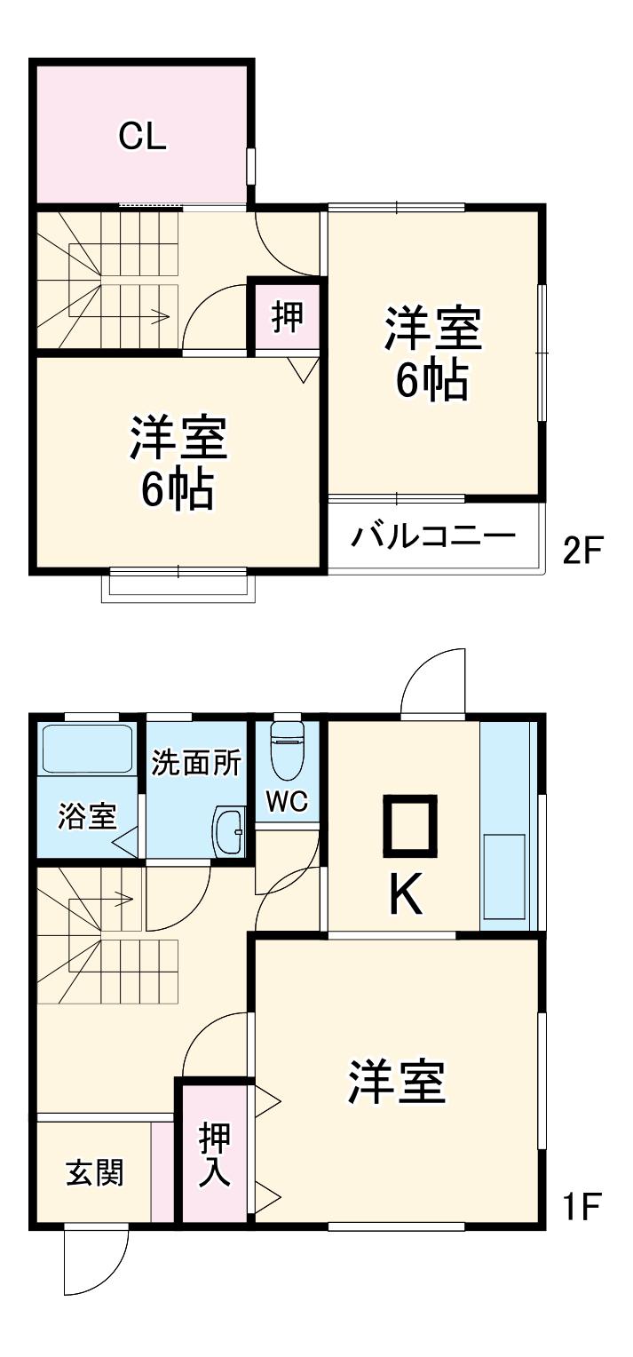 ハイツマリモ(2LDK)の間取り写真